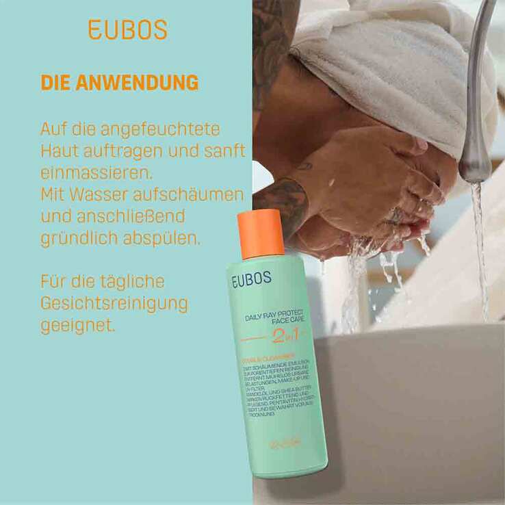 Eubos Daily Ray Protect Face Care double Cleanser, 200 ml