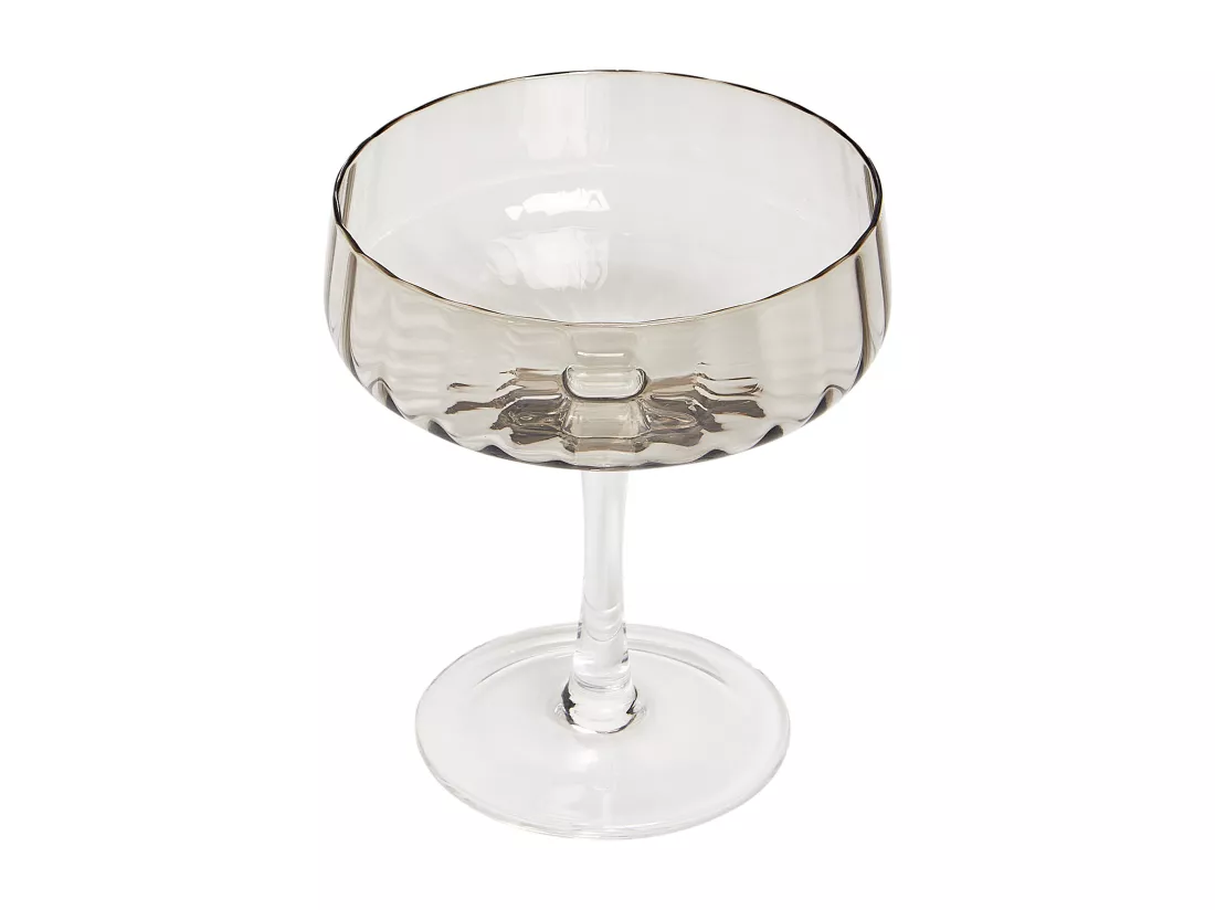 Lot de 4 coupes à champagne QUARTZ 170 ml Gris