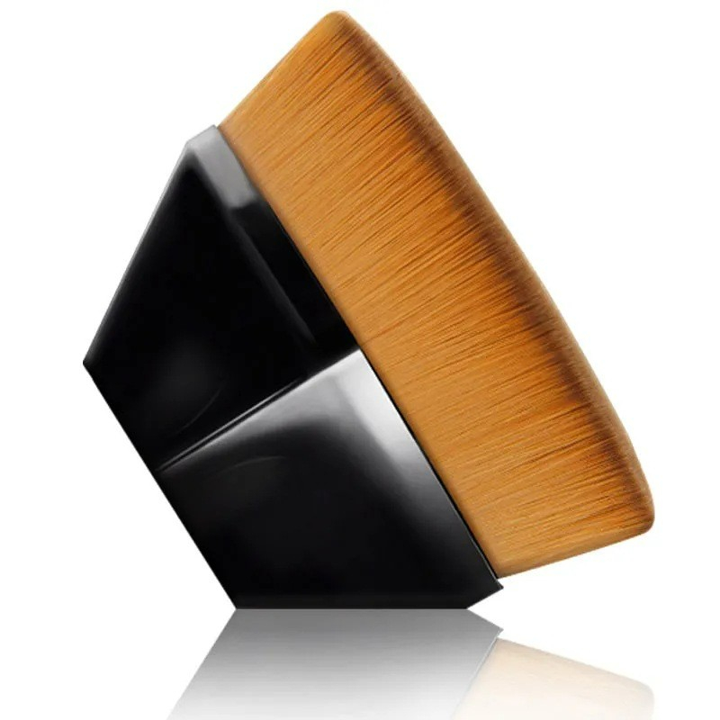 Flacher Foundation Make Up Pinsel Kosmetik Flat Top Brush  - Schwarz