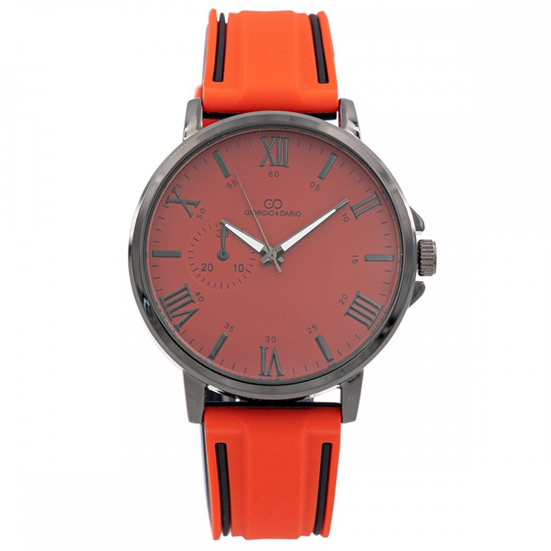 Montre Homme GIORGIO bracelet Silicone Rouge