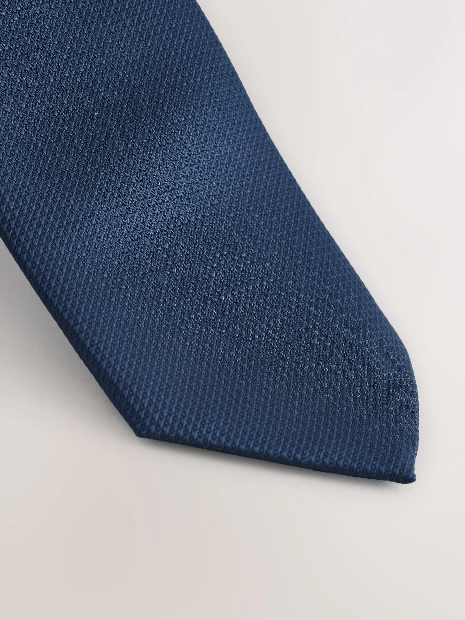 Donkerblauw - Skinny - Stropdas met textuur