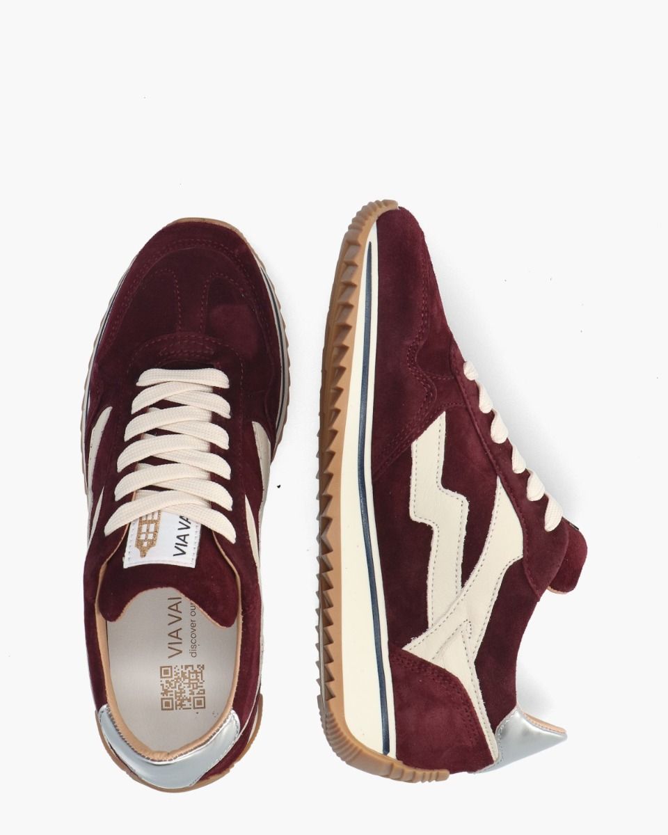 Via Vai Mikki Alex Bordeauxrood Damessneakers