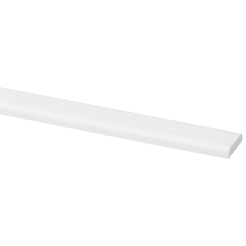 Afdeklijst grenen 4x18 mm wit lengte 270 cm