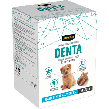 Jumbo Aanvullend Dierenvoeder Denta Small Dental Kauwsticks 28 Stuks 440 g