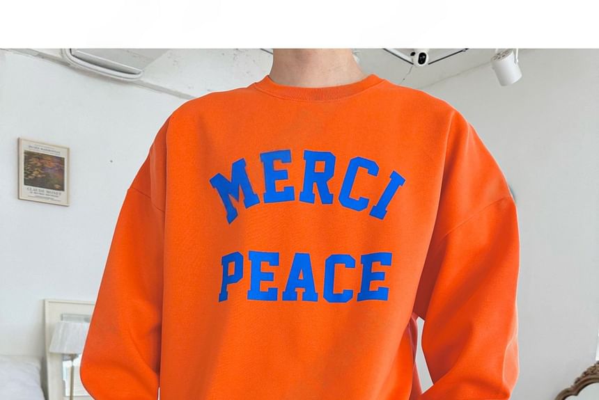 SeoulPop - Sweatshirt met losse pasvorm en letters
