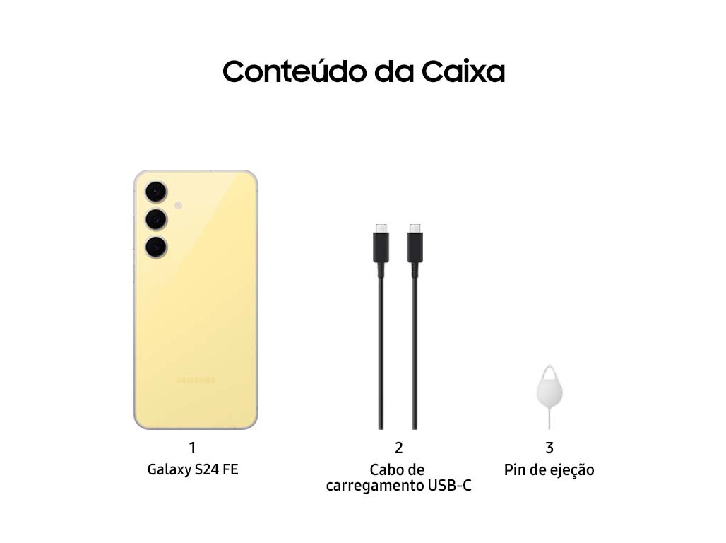 SMARTPHONE SAMSUNG GALAXY S24 FE AMARELO 256GB