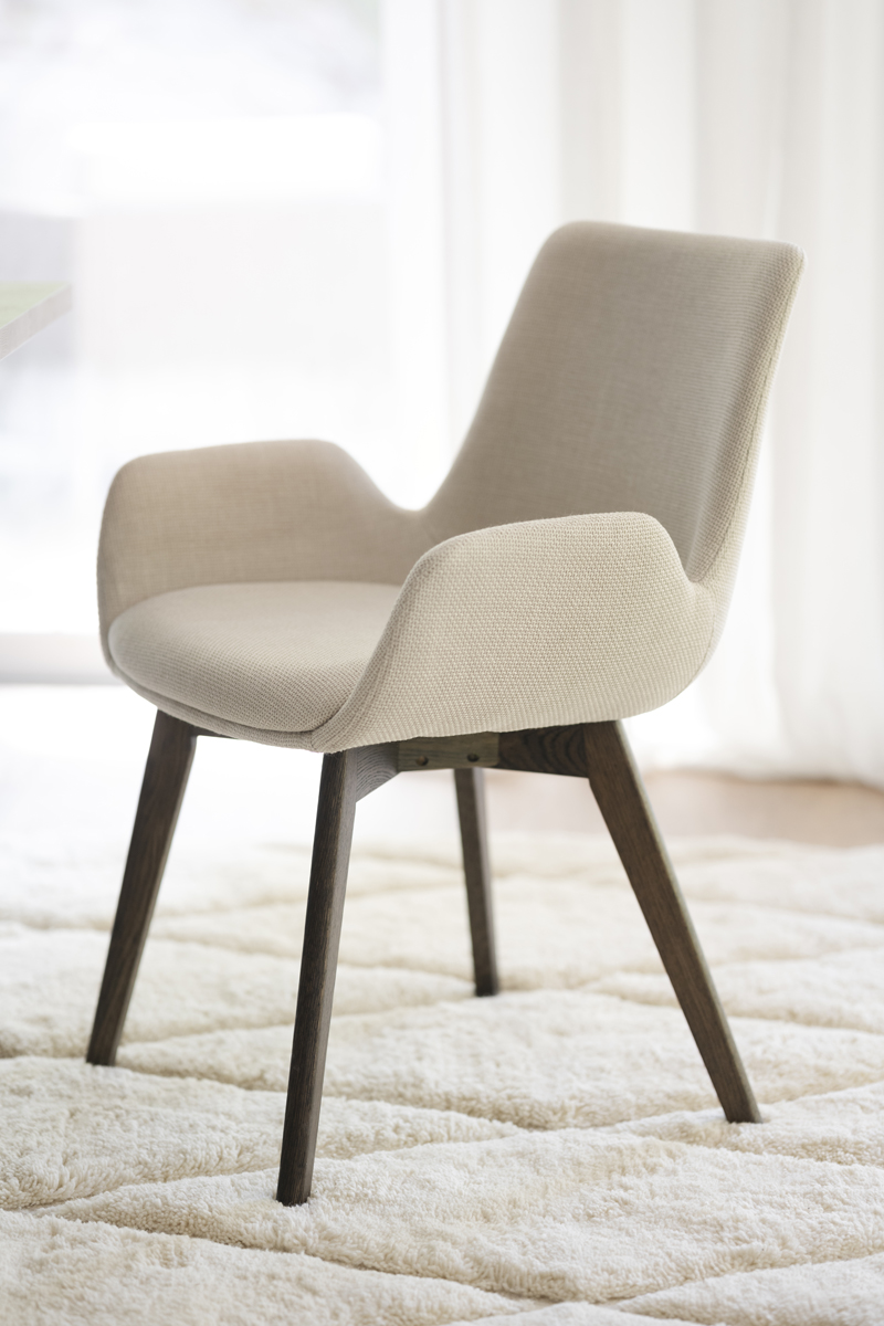 Eetkamerstoel Drimsdale gestoffeerd Beige