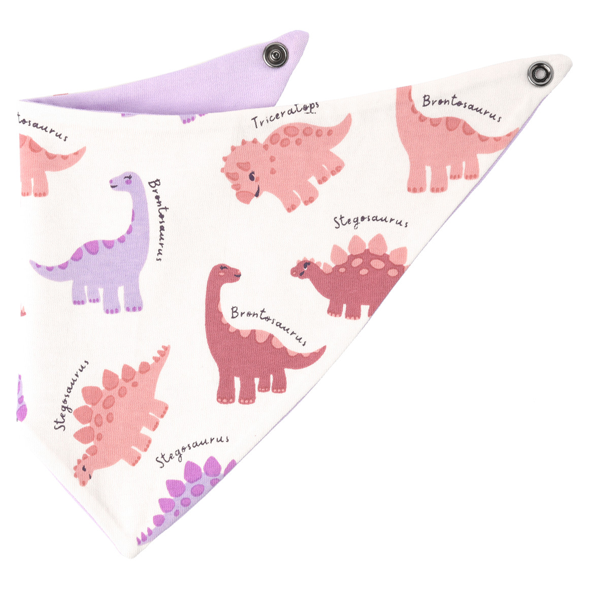 Topomini Baby Bandana mit Dino-Motiven helllila