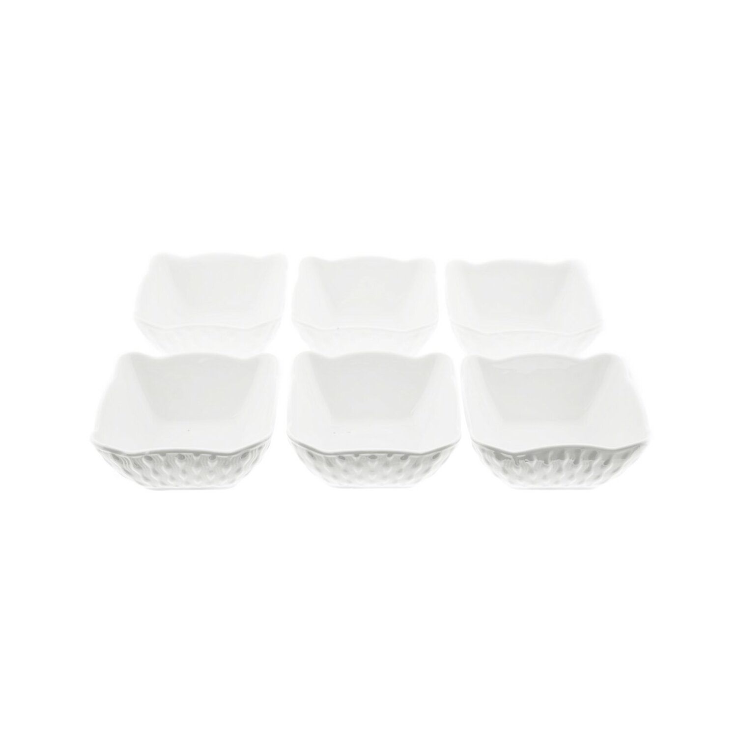 Almina 6er Snackschalen-Set aus Porzellan Servierschale mit Muster