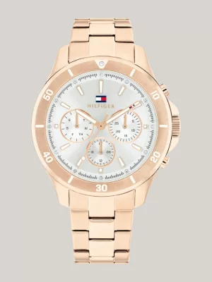 Relógio Cranation com pulseira em aço inoxidável banhado a ouro