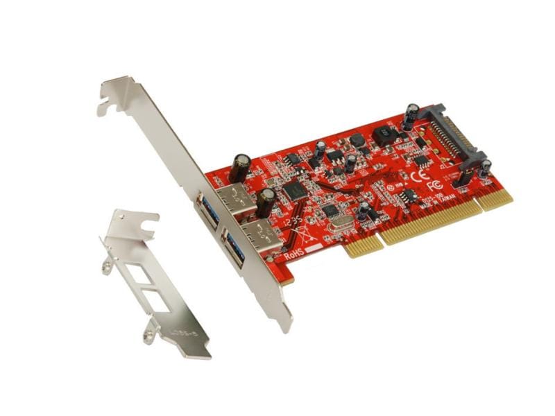 Exsys PCI-Karte EX-1092 Erweiterungskarte mit 2 externen USB-3.0-Ports