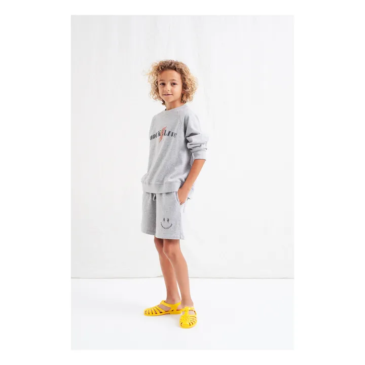 Tocoto Vintage Sweat Rock & Live Coton Bio | Gris chiné