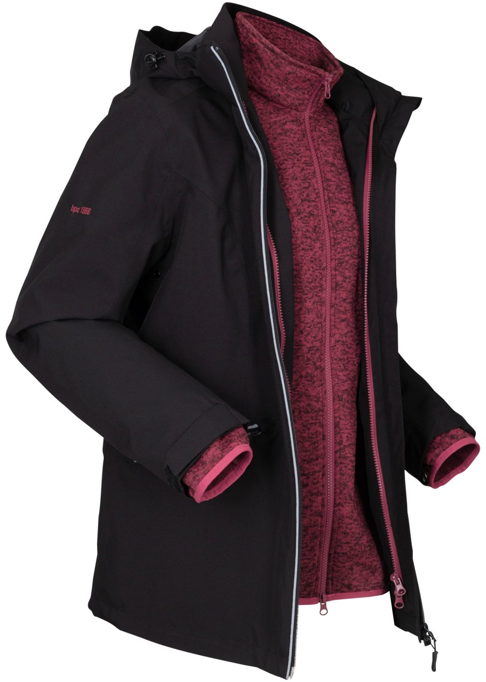 Veste outdoor fonctionnelle 3 en 1 avec gilet intérieur en maille polaire