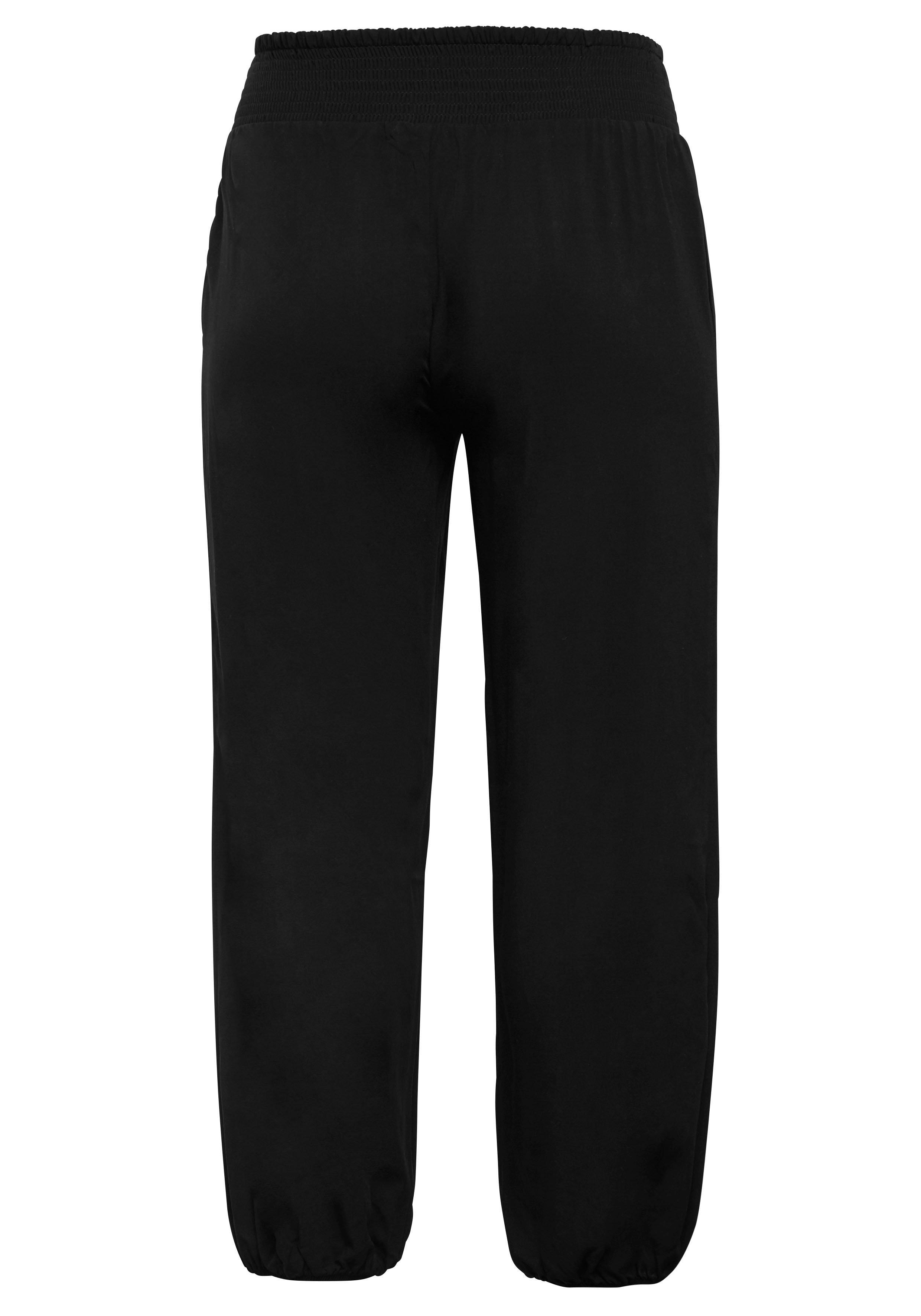 Weite Hose mit Smokbund, aus Viskose