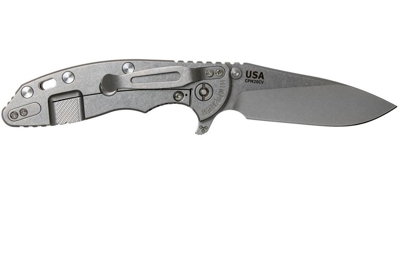 Rick Hinderer XM18 3,5” 20CV Slicer, Black G10 zakmes