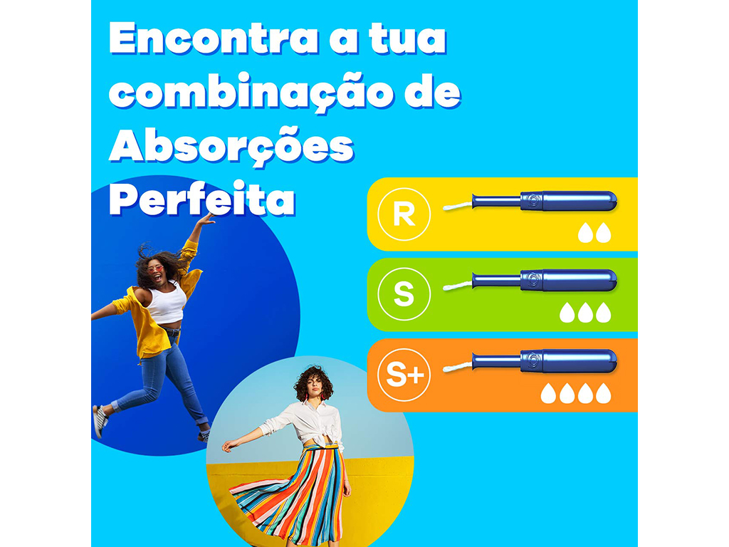 Tampões Pearl Compak Regular com Aplicador Tampax 16 un
