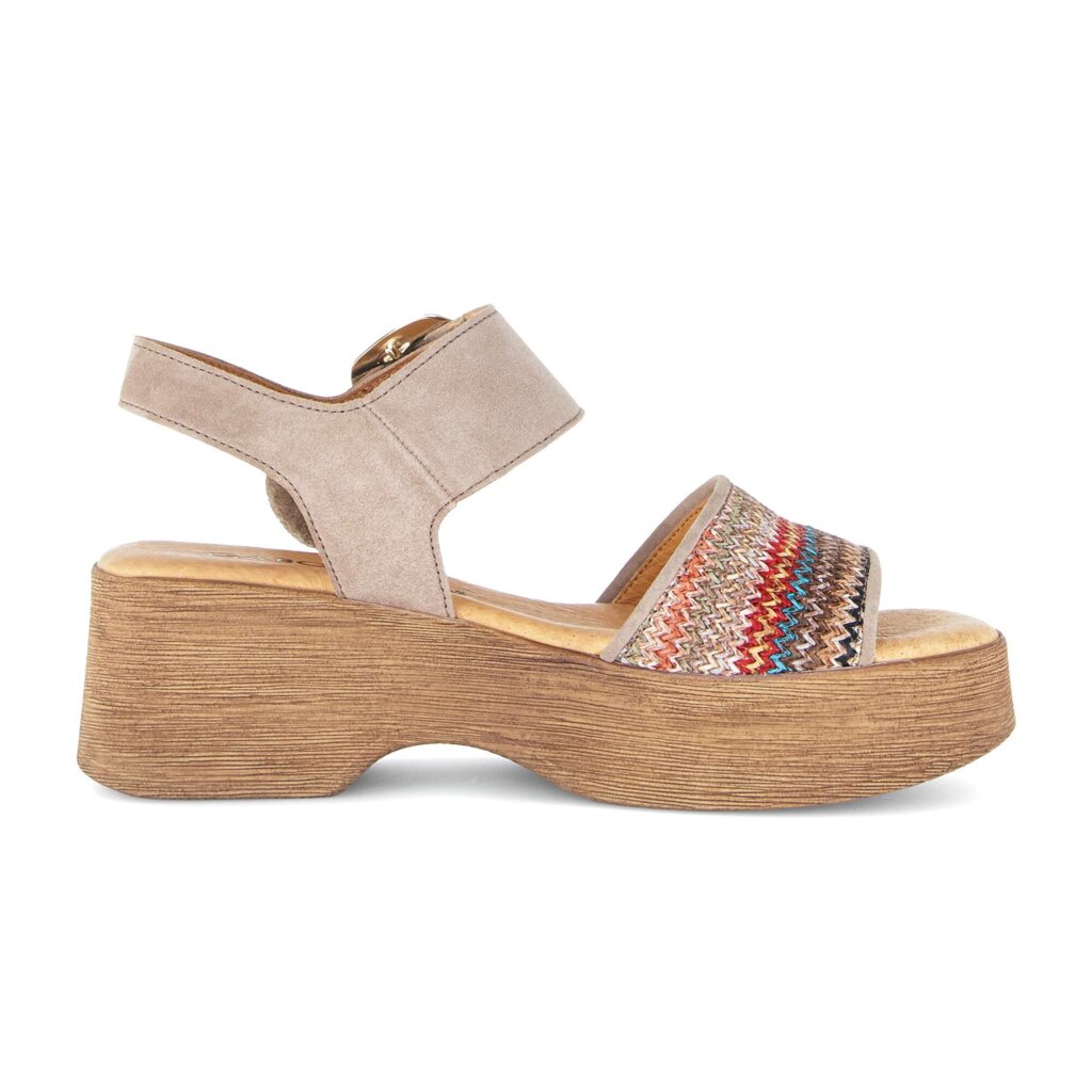 Sandal met riempjes multicolour