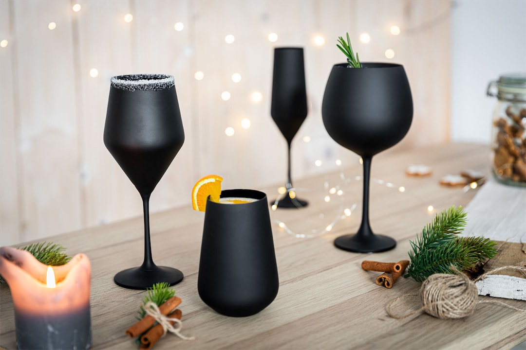 BOHEMIA SELECTION Sektglas JANE schwarz