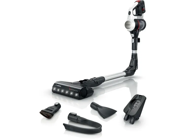 Bosch Unlimited 7 BBS711W - Støvsuger - pind/håndholdt (2-i-1) - uden pose - ledningsfri - hvid inkluderet oplader