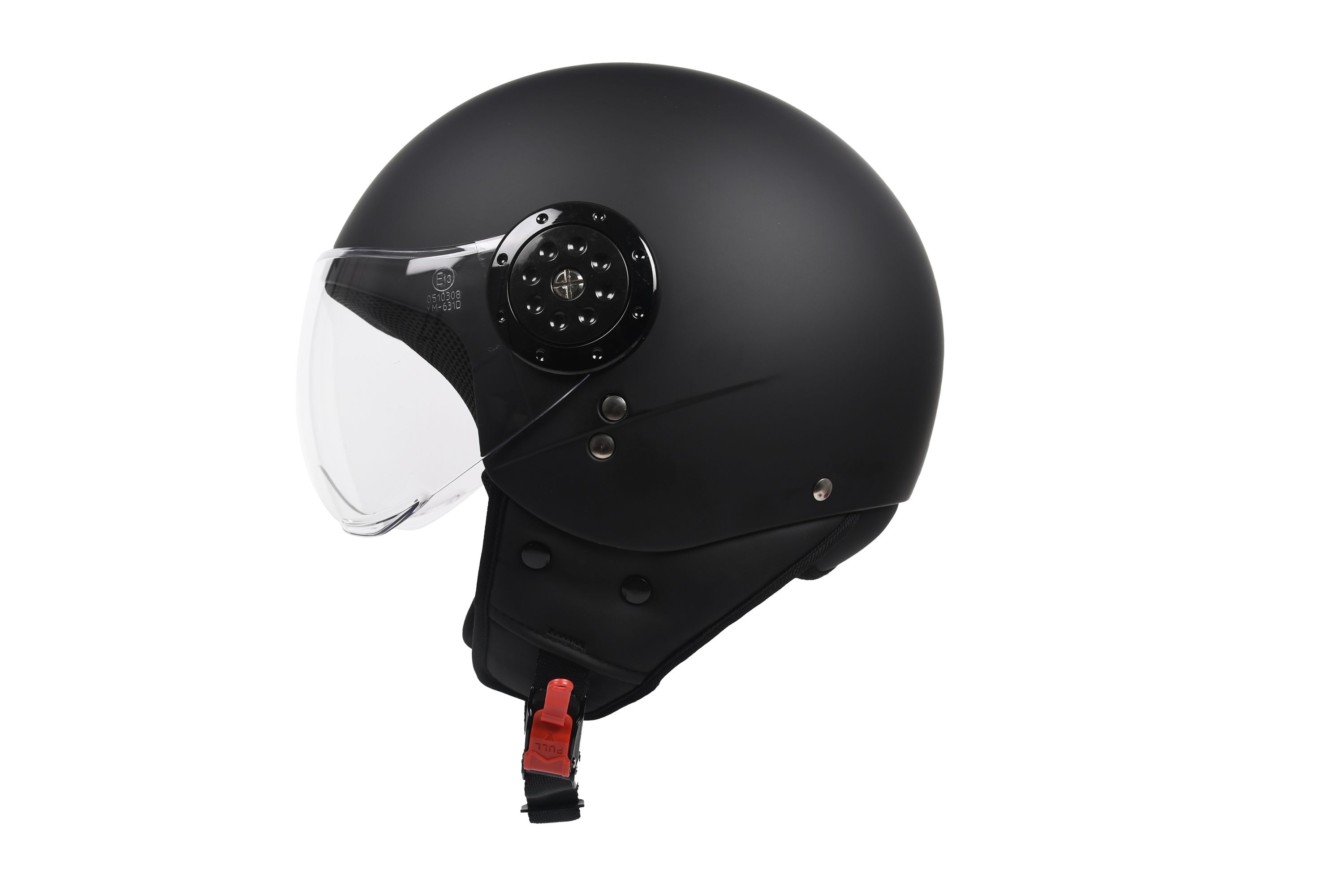Motorrad Jethelm schwarz matt Grösse 57/58