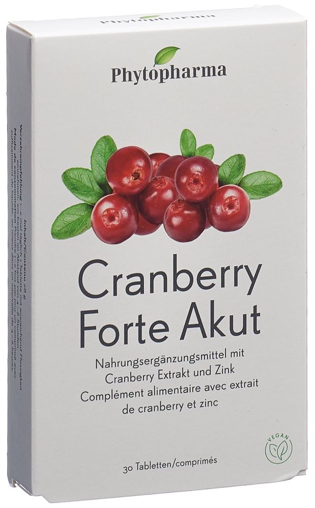 PHYTOPHARMA Cranberry Forte Akut Tabl Blist 30 Stk