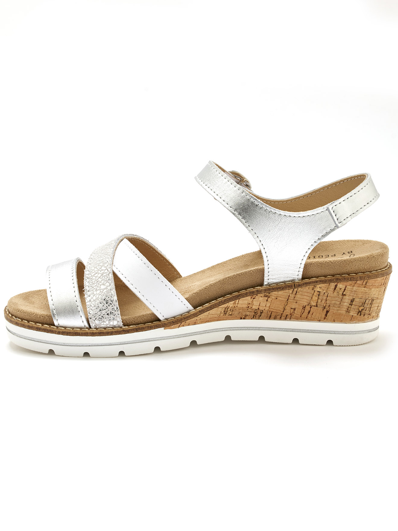 Sandales cuir compensées