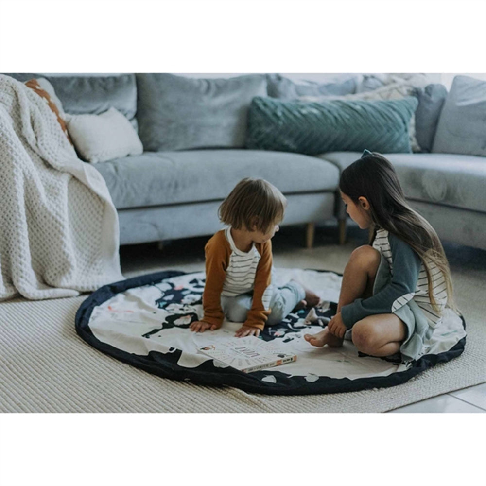 2-i-1 Legetæppe Worldmap/Stars - Play&Go