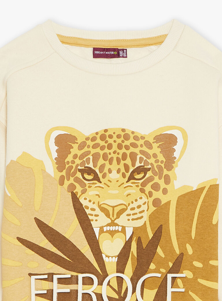 Sweat Jacquard vanille