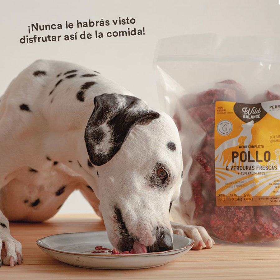 Pacote completo de dieta BARF para cães, sabor frango.