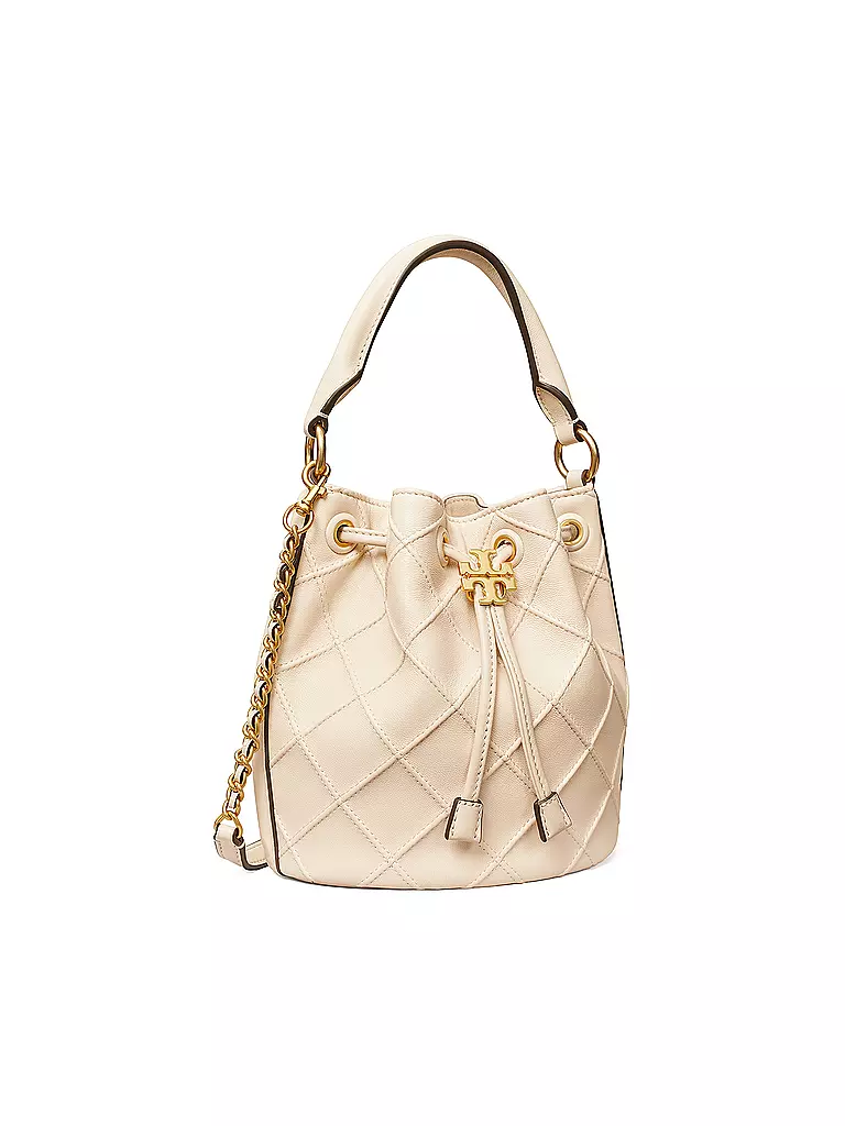 TORY BURCH Ledertasche -Bucket Bag FLEMING S beige