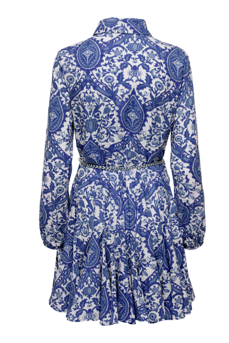 Only blauwe dames jurk
