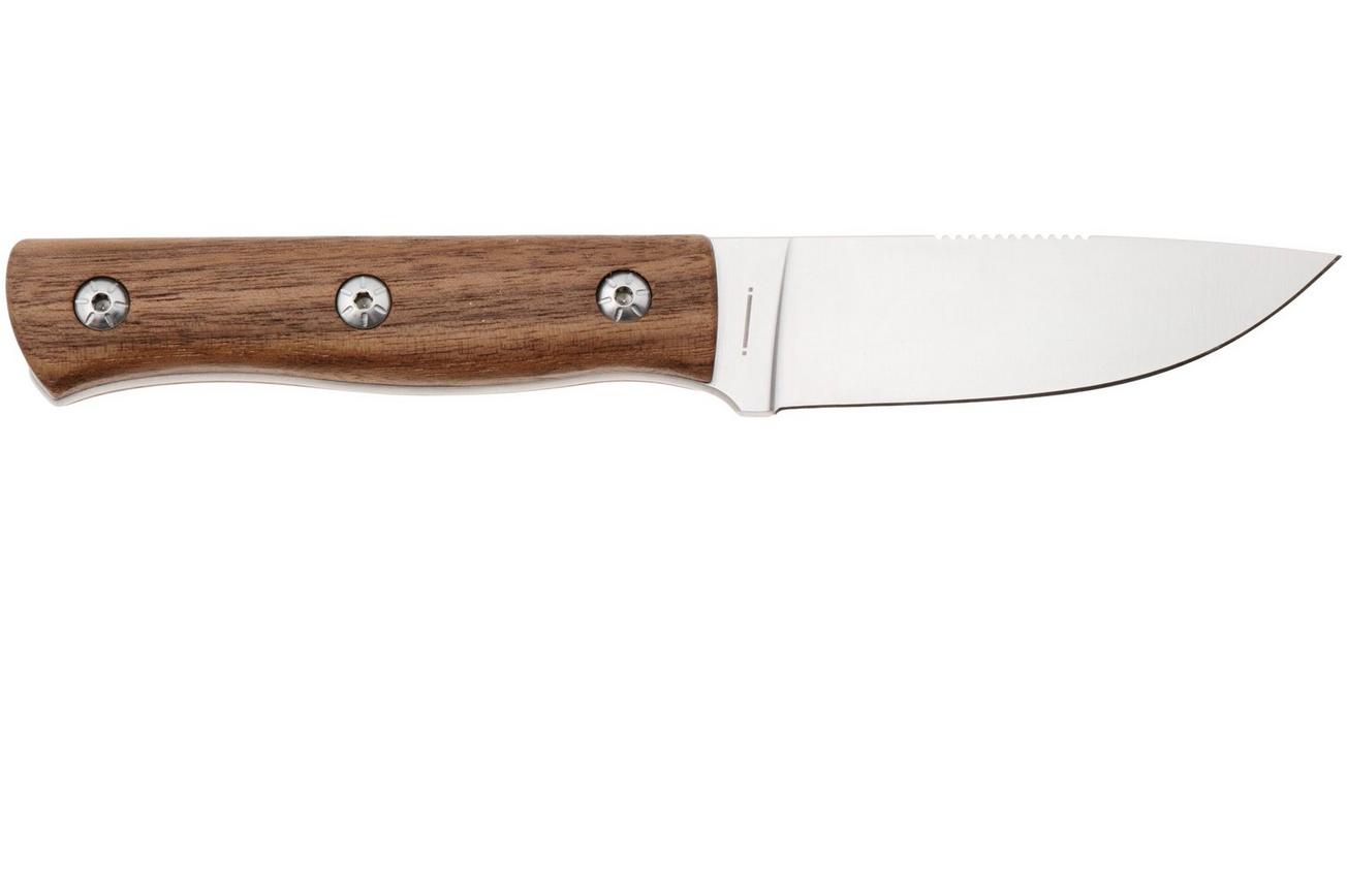 Maserin 915/NC Path, Satin M390, Walnut Wood, vaststaand mes, Igor Bortolussi design