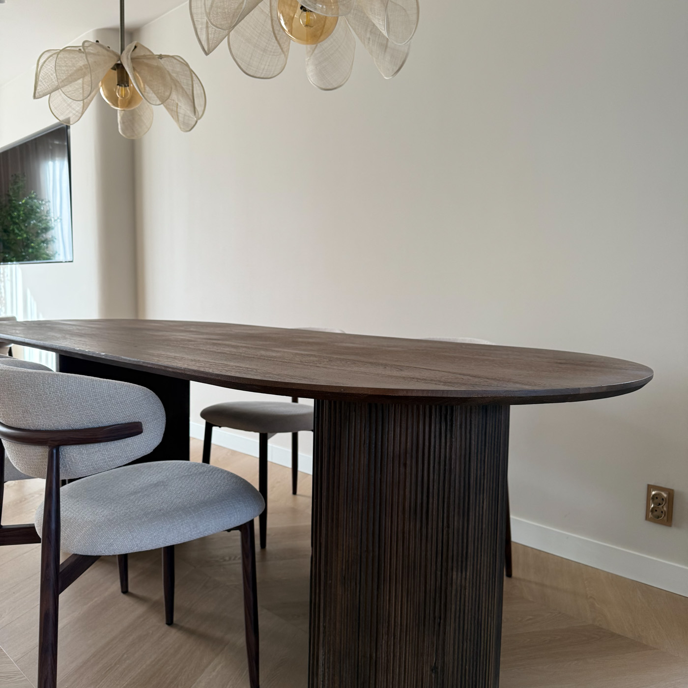 Old Inn wonen eetkamertafel Luca bruin ovaal- 240 cm