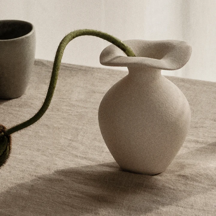 Broste Copenhagen - Florentina Vase, Ø 24 cm x H 32 cm, beige