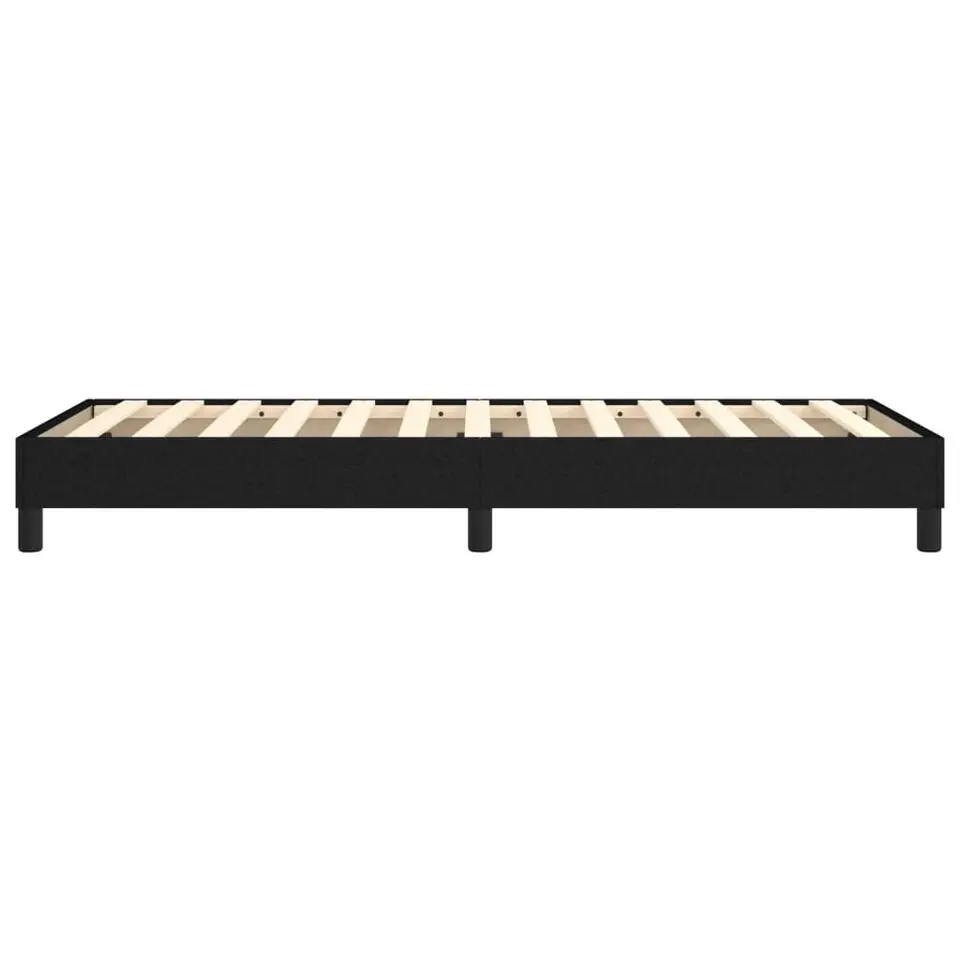 vidaXL - Eenpersoonsbed met lattenbodem - Zwart - Stof - 90x200 cm