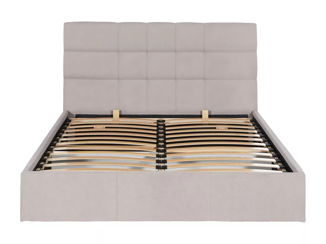 Lit coffre 160 x 200 cm - Tissu - Beige - ELIAVA de Pascal Morabito