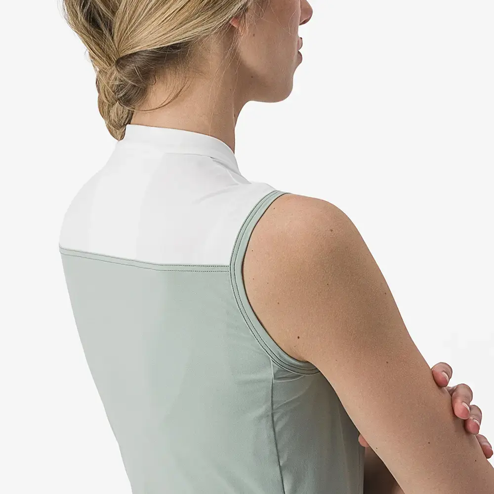 Castelli Solaris Fietsshirt Zonder Mouwen Groen/Wit Dames