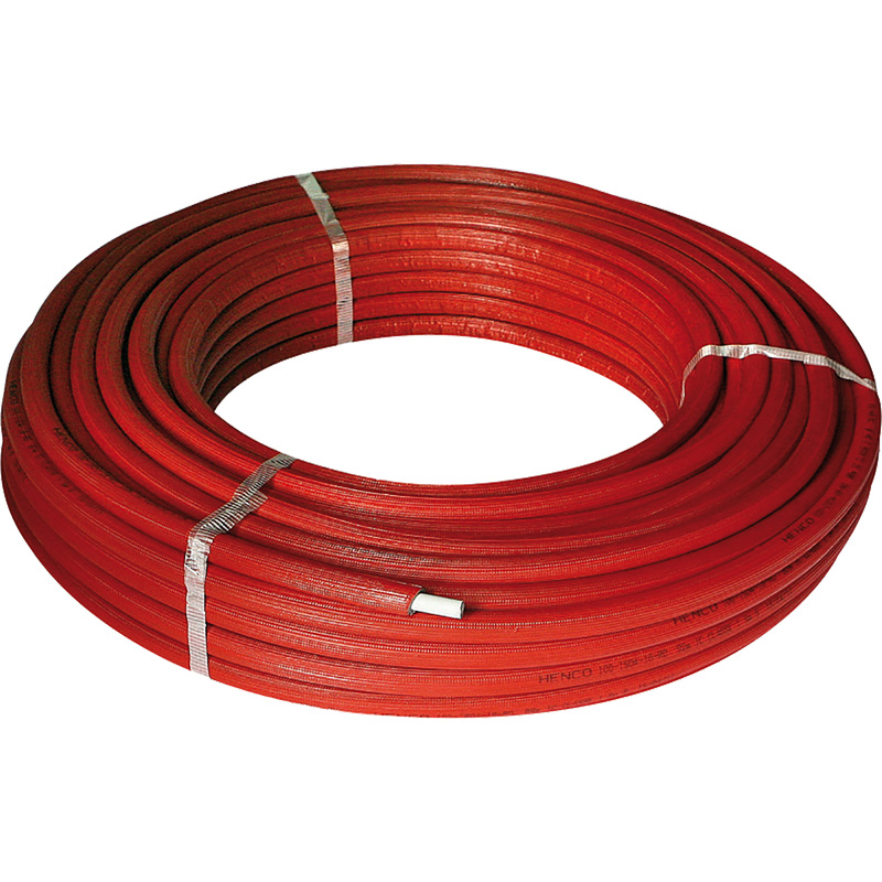 Henco Alupex meerlagen buis met isolatie 6mm 16x2mm 25m rood