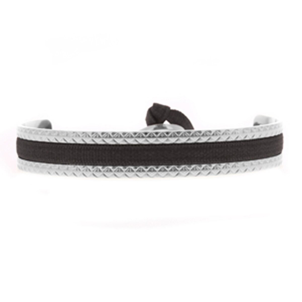Bracelet Les Interchangeables Jonc Ruban 4mmMatelassé Marron Foncé