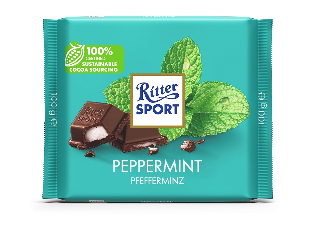 CHOCOLATE RITTER SPORT PEPPERMINT 100G