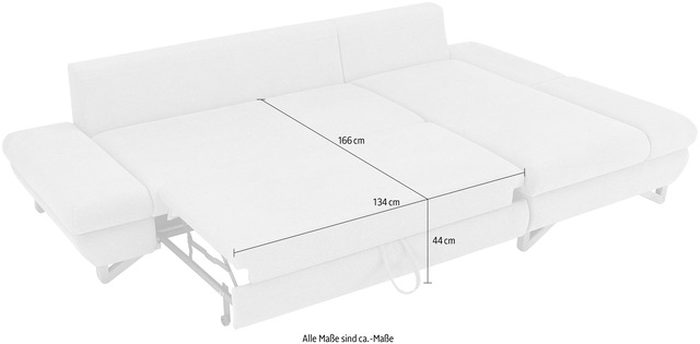 Home affaire Schlafsofa »City/Giron« komfortable Bettfunktion (Liegefläche 245 x 138 cm), sowie Bettkasten