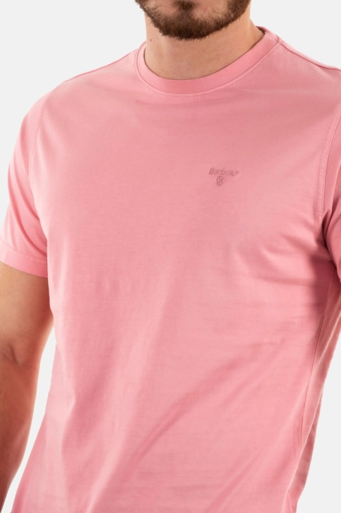 tee shirt barbour garment dyed pi15 pink salt