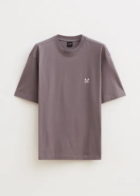 T-shirt met print cross paars (AUBER.D)