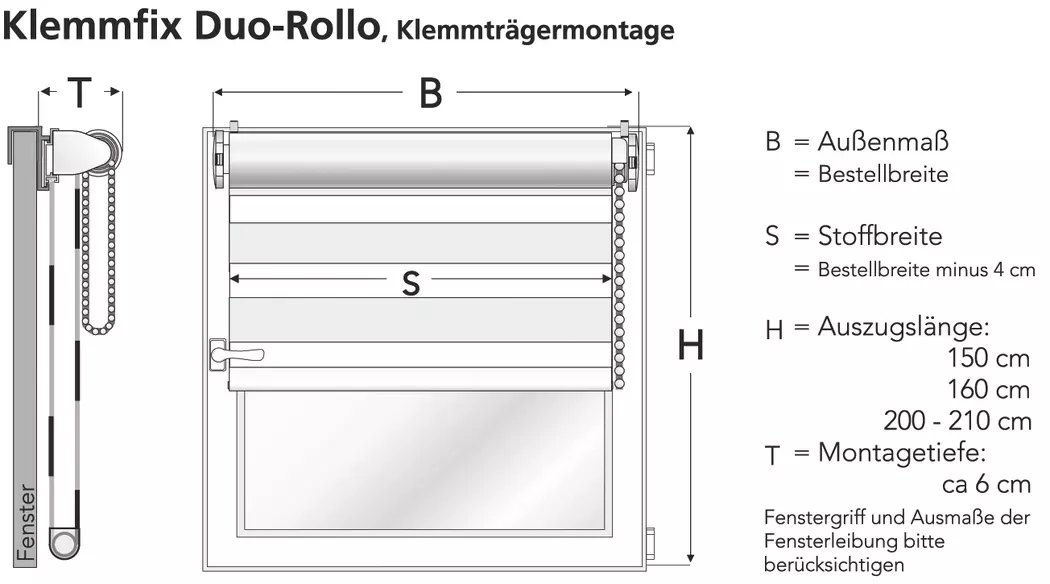 Klemmfix Duo-Rollo Wave 80 x 150 cm