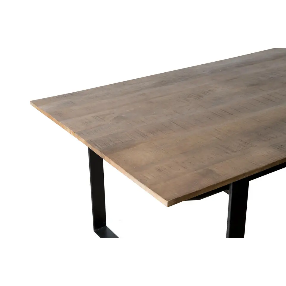 Livingfurn - Eetkamertafel Valdez - U poot - Mango Hout - 200 cm - Bruin