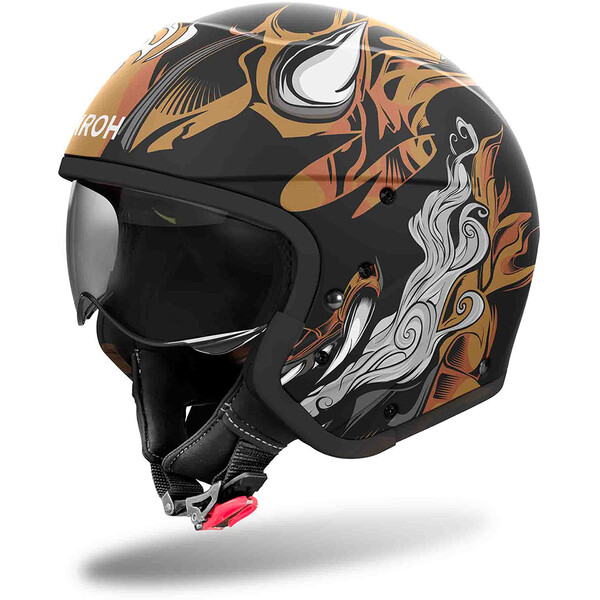 Airoh - Casque J 110 Oni Noir / Gris / Or