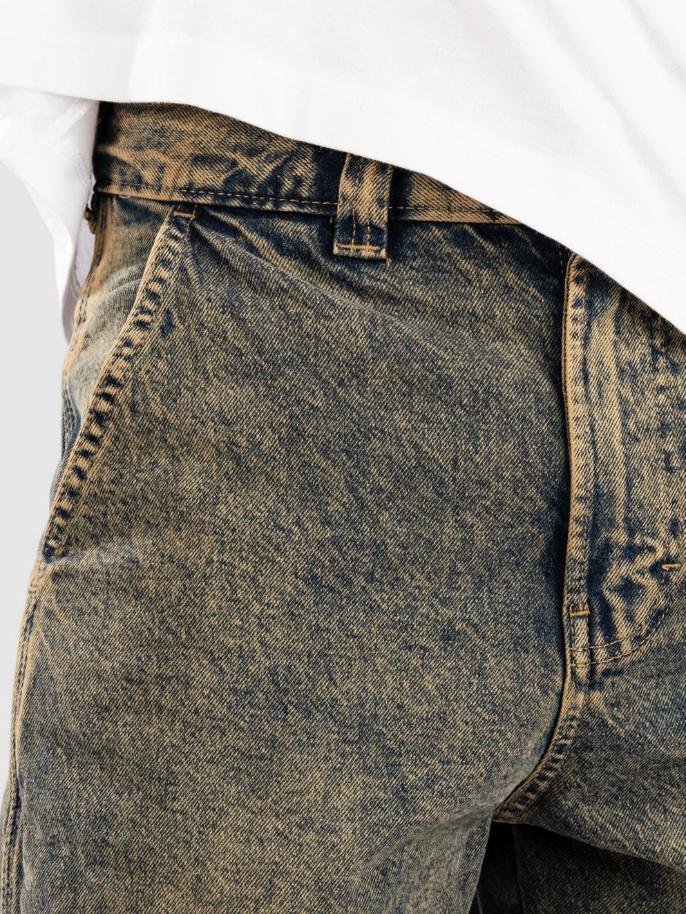 Dickies Stevensville Carpenter Jeans yellow fade indigo