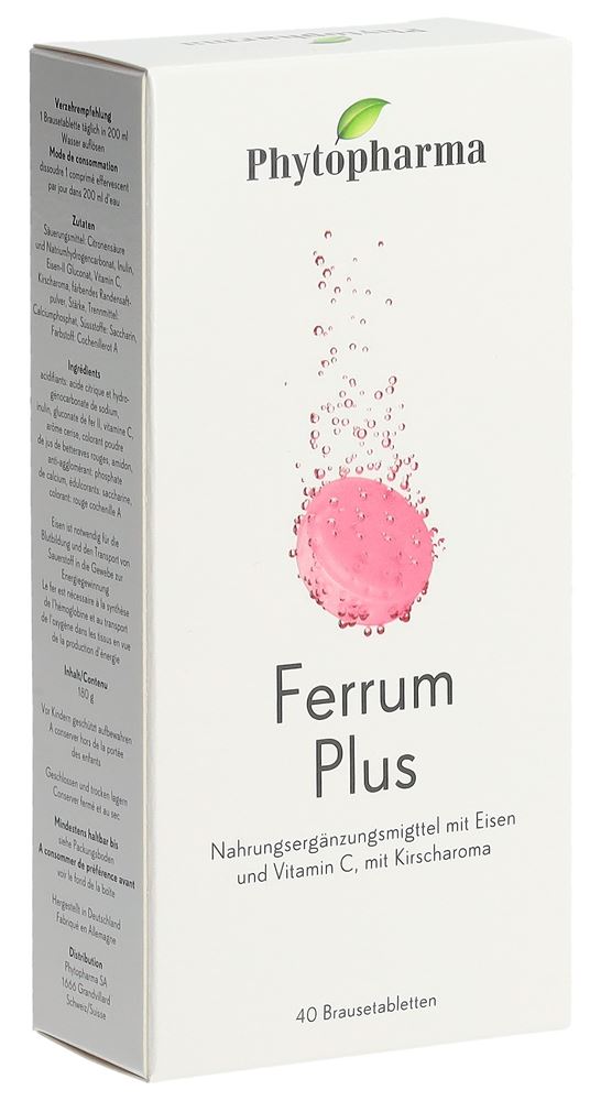 PHYTOPHARMA Ferrum Plus<br>40 Stück, Brausetablette