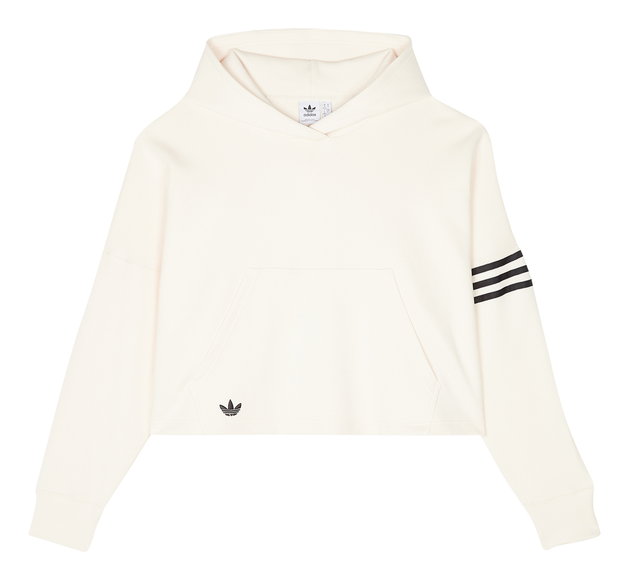 Sweat à capuche court | Beige
