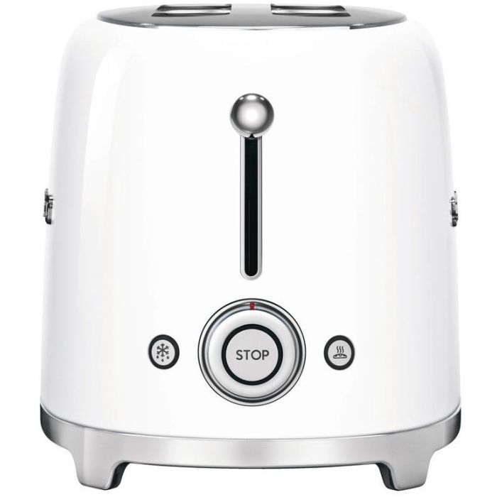 SMEG Toaster 2-Schlitz Lang 50's Retro Style TSF02WHEU Weiß